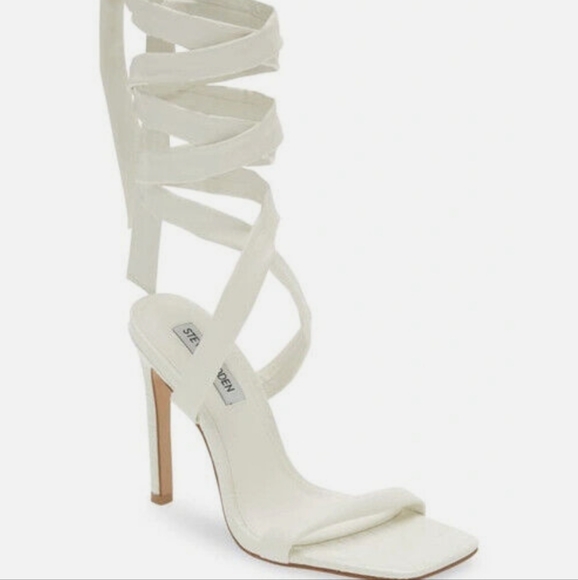 Steve Madden Shoes - Steve Madden Utilize Tie-up Dress Sandals White -11